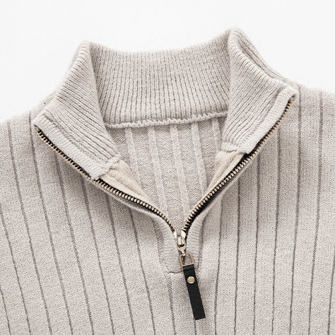Men's Half-Zip Turtleneck Sweater, Quarter-Zip Winter Pullover