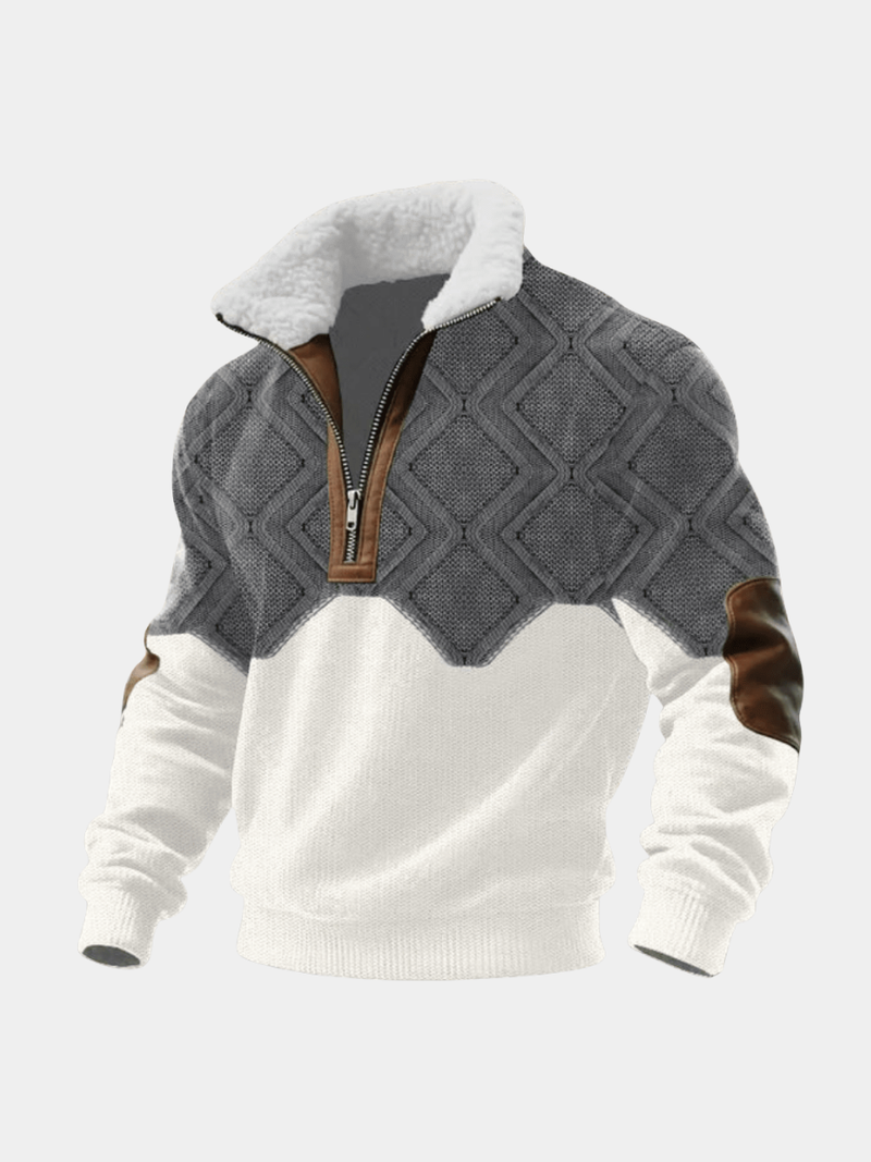 Men's Heavy Knit Sweater, Winter Crewneck Pullover