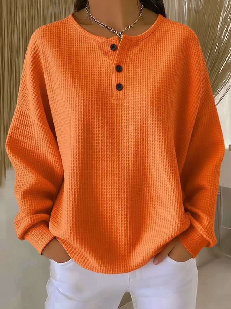 Women's Oversized Knit Hoodie, Crewneck Cozy Sweatshirt