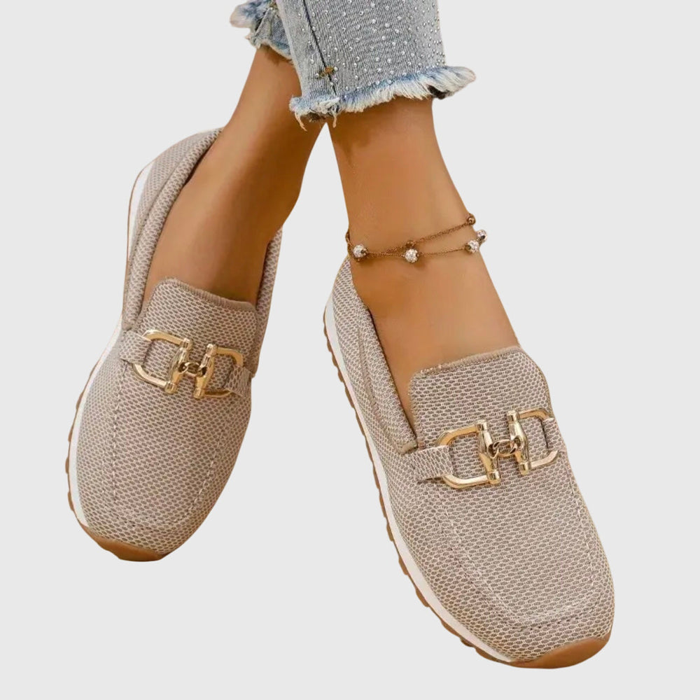 Women's Cushioned Moc-Toe Loafers, Slip-On Winter Loafers