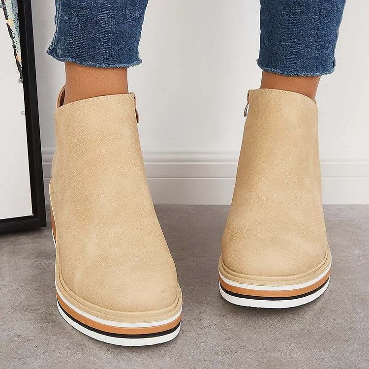 Women's Pointed-Toe Heeled Boots, Block-Heel Winter Boots
