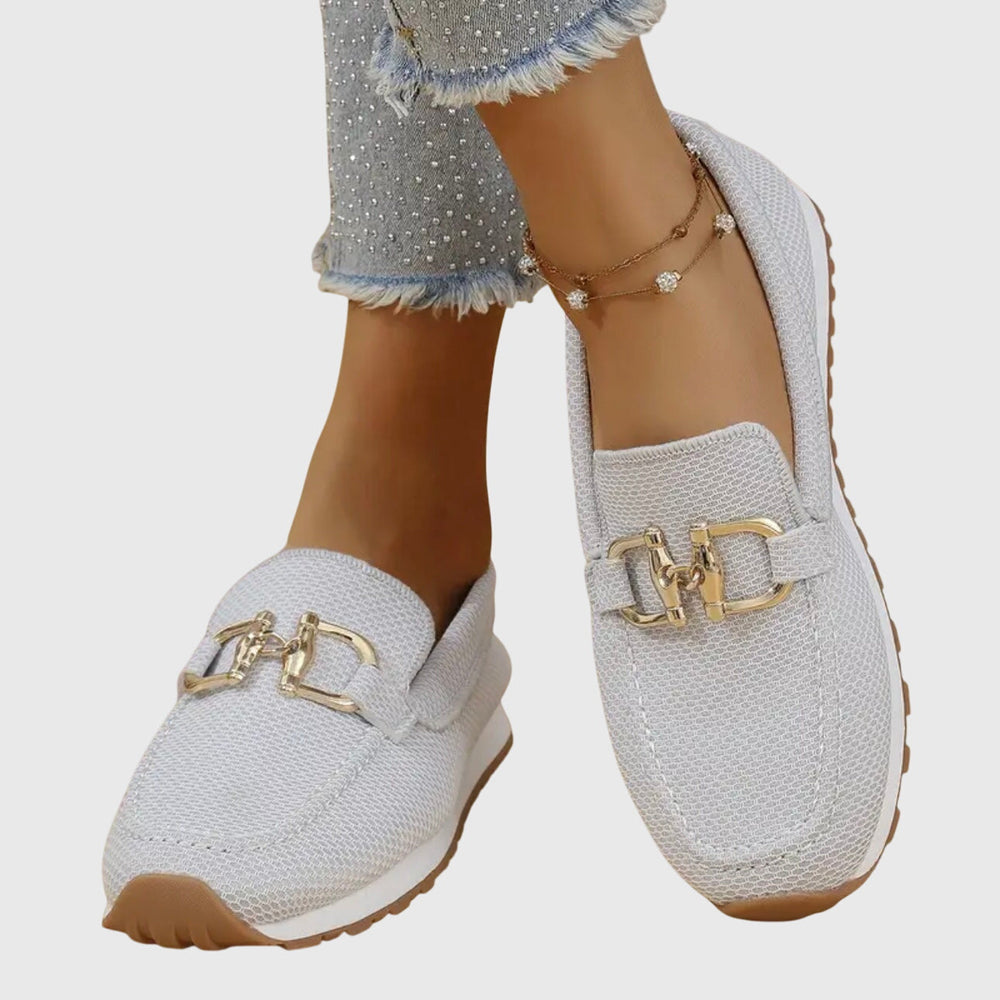 Women's Cushioned Moc-Toe Loafers, Slip-On Winter Loafers