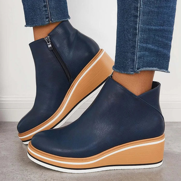 Women's Pointed-Toe Heeled Boots, Block-Heel Winter Boots