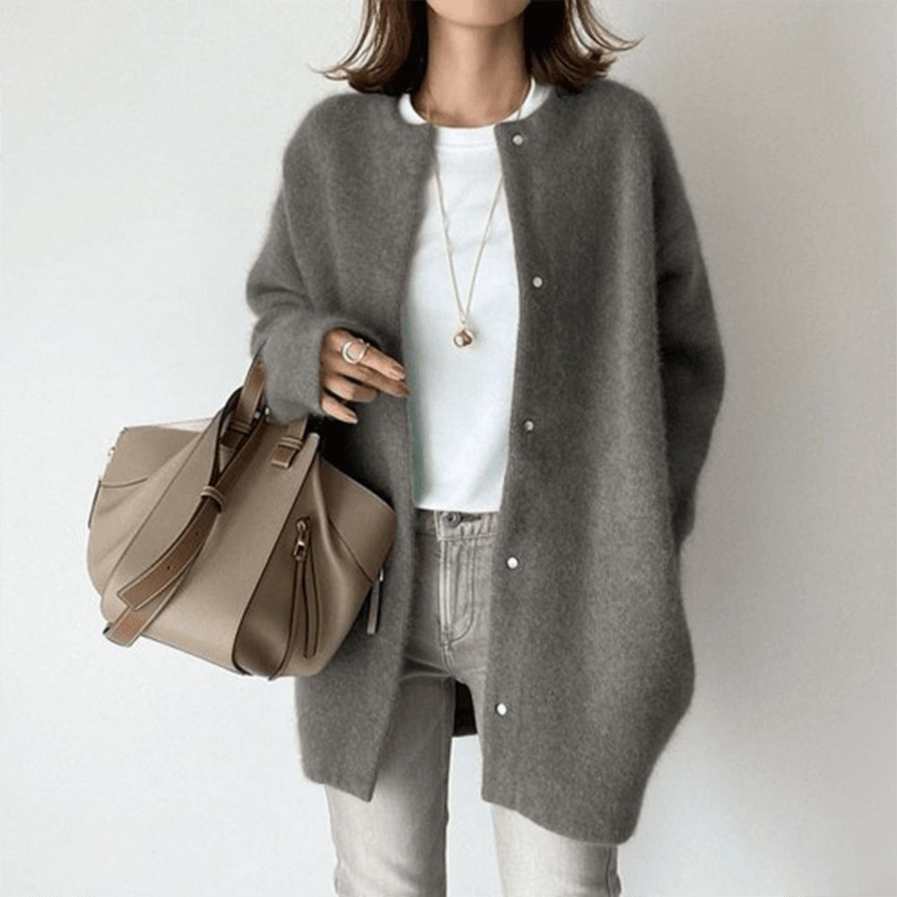Women's Longline Knit Cardigan, Oversized Winter Cardigan