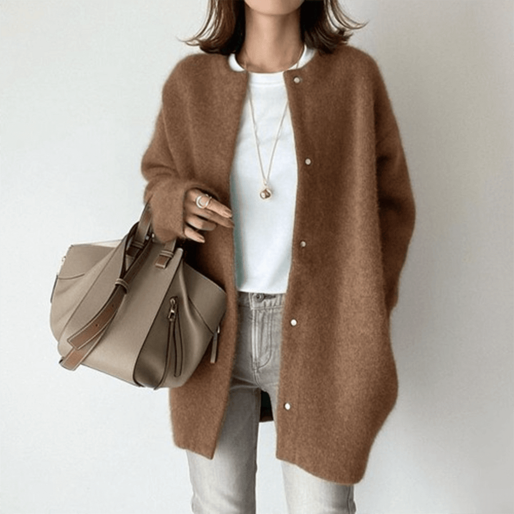 Women's Longline Knit Cardigan, Oversized Winter Cardigan