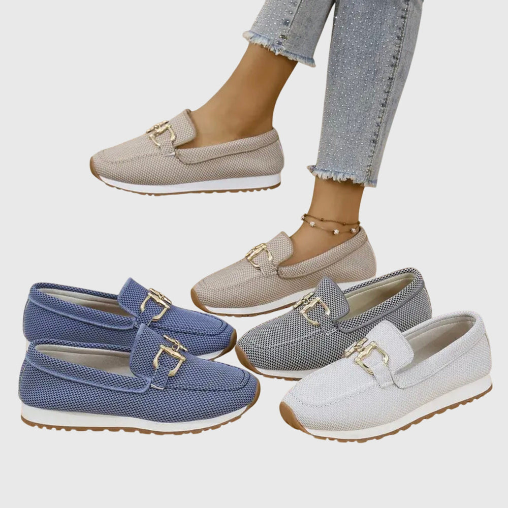 Women's Cushioned Moc-Toe Loafers, Slip-On Winter Loafers