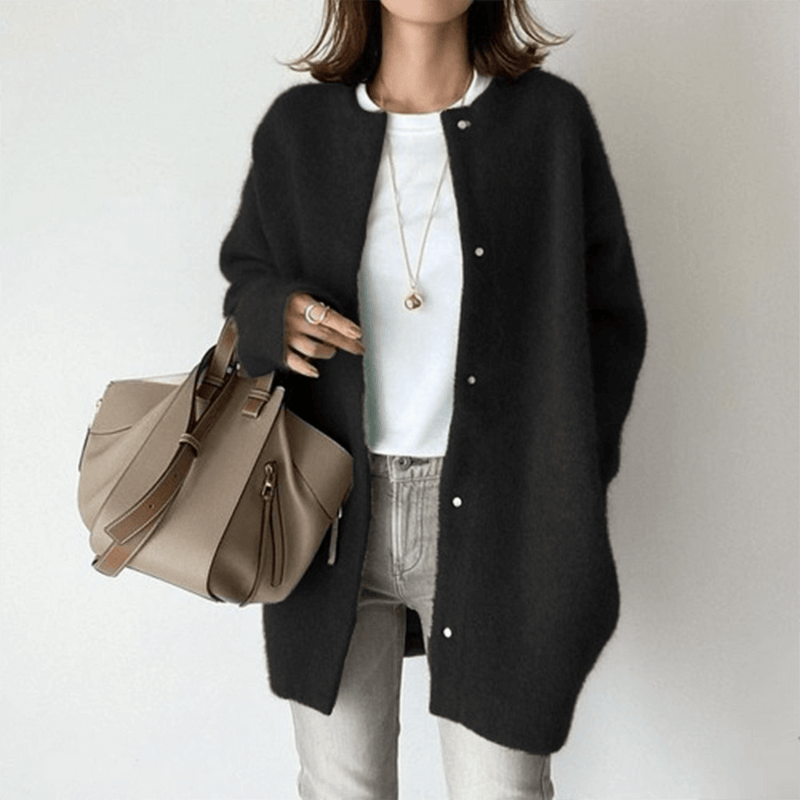 Women's Longline Knit Cardigan, Oversized Winter Cardigan