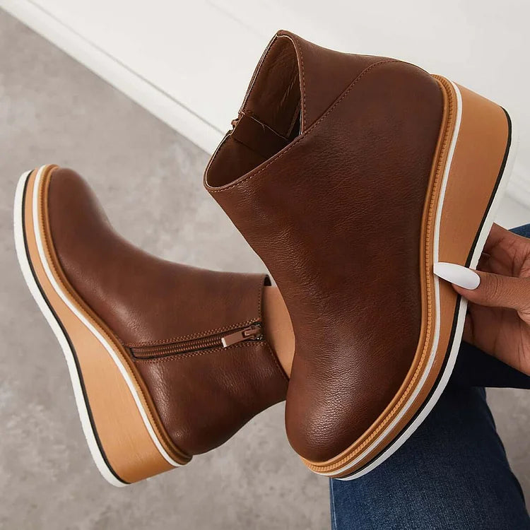 Women's Pointed-Toe Heeled Boots, Block-Heel Winter Boots