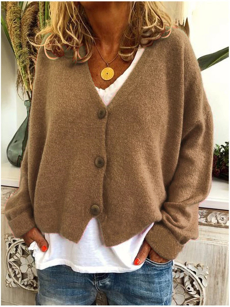 Women's Chunky Open-Front Cardigan, Oversized Winter Cardigan