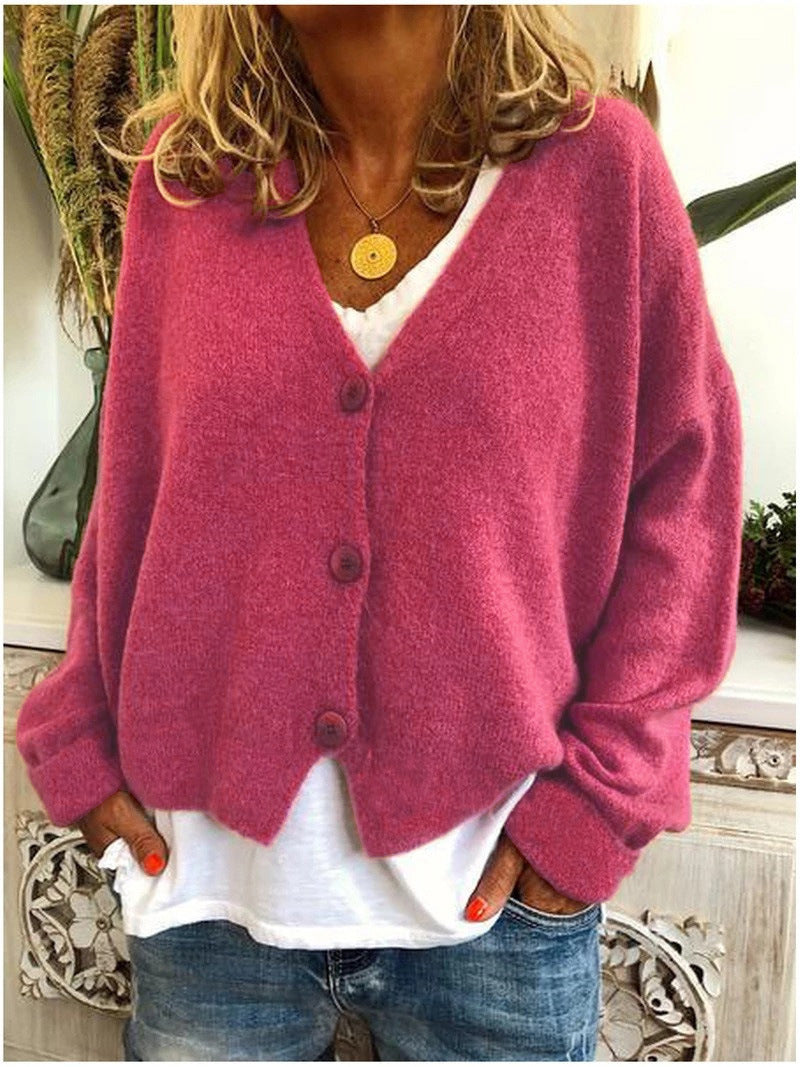 Women's Chunky Open-Front Cardigan, Oversized Winter Cardigan