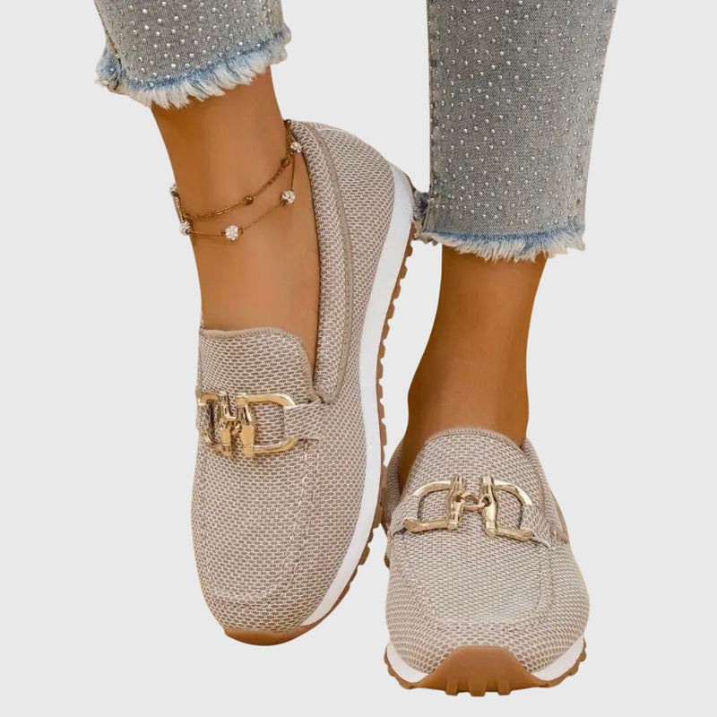Women's Cushioned Moc-Toe Loafers, Slip-On Winter Loafers
