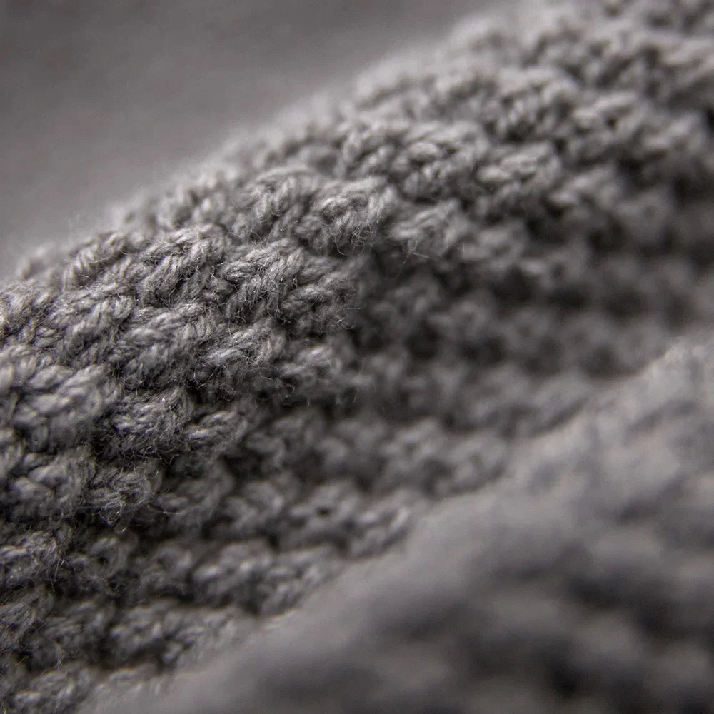 Men's Textured Knit Hoodie, Oversized Cozy Sweatshirt