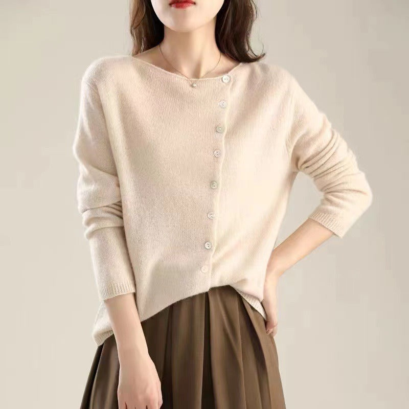 Women's Button-Front Cardigan, Oversized Winter Cardigan