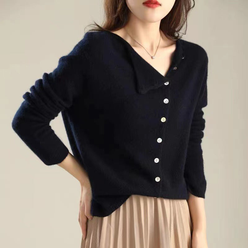 Women's Button-Front Cardigan, Oversized Winter Cardigan