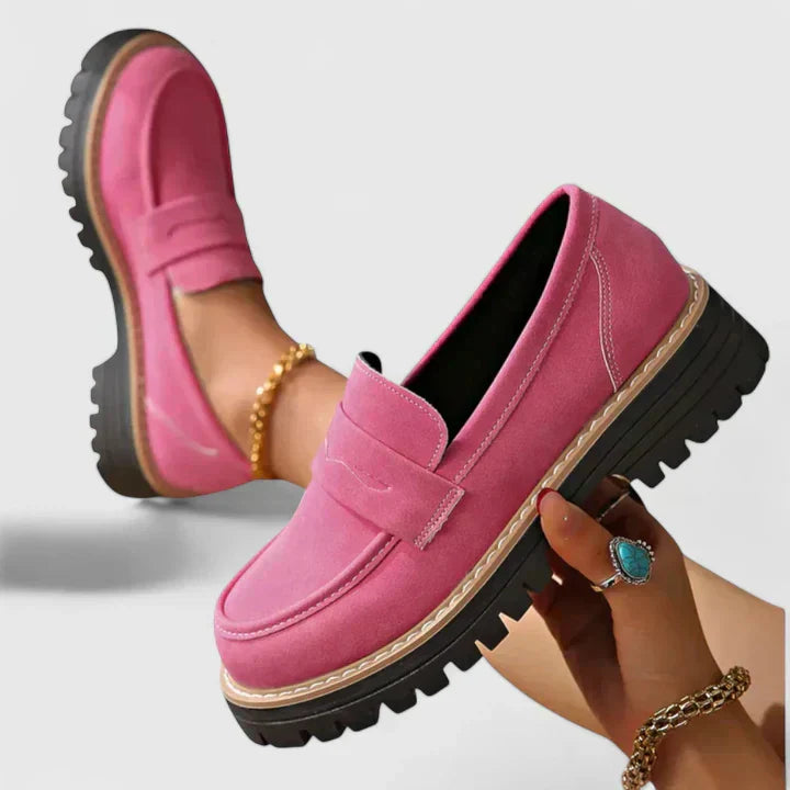 Women's Round-Toe Slip-On Loafers, Everyday Winter Loafers