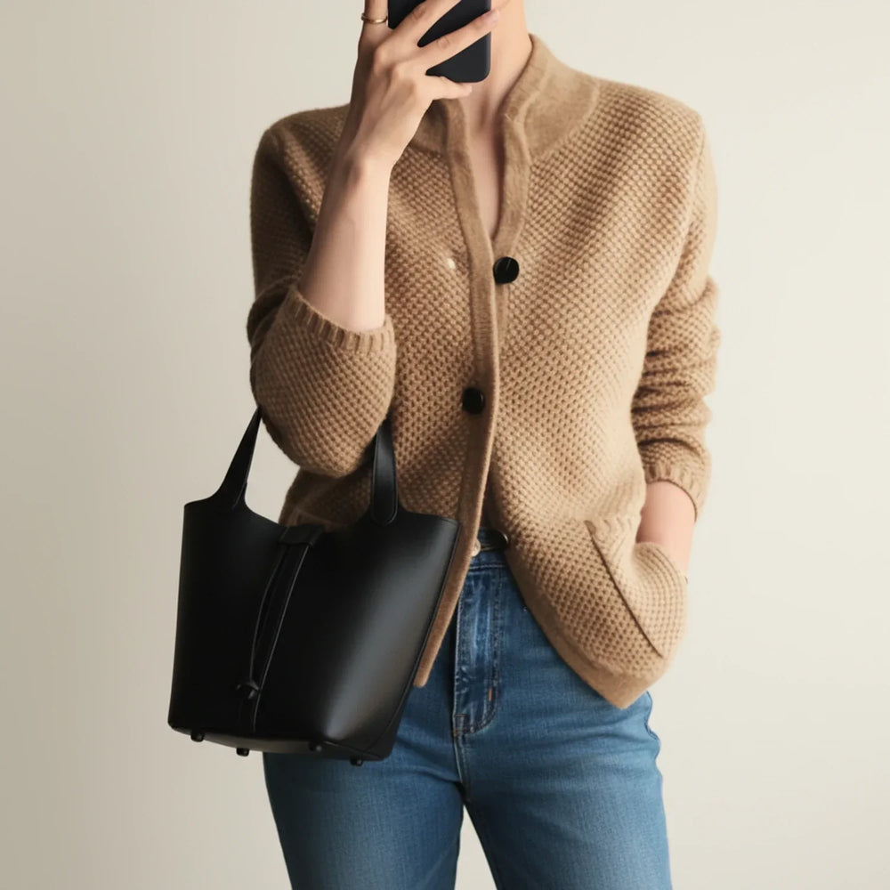 Women's Oversized Knit Cardigan, Button-Front Sweater