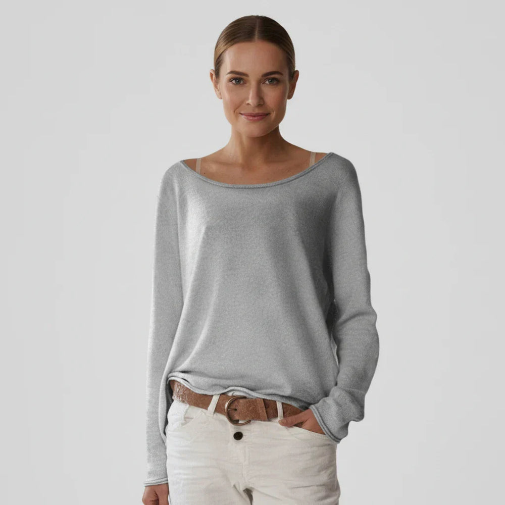 Women's Long-Sleeve Knit Sweater, Oversized Winter Pullover