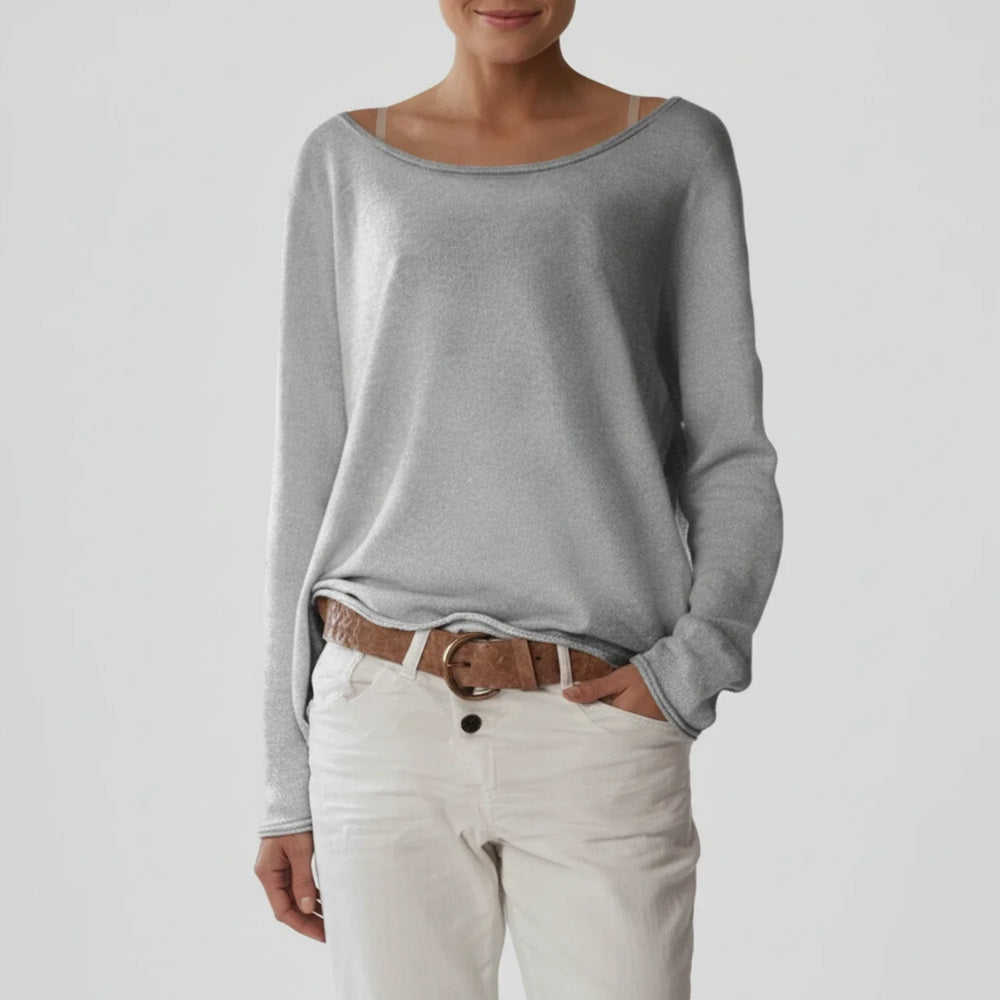 Women's Long-Sleeve Knit Sweater, Oversized Winter Pullover